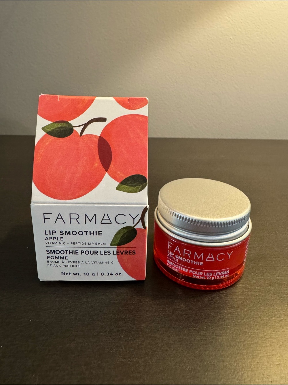 Farmacy Lip Smoothie Apple Peptide Lip Balm 10 g .34 oz Full Size NIB